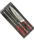 Set x3 piezas Madera Cuchillo / Trinche / Chaira - Imagen 2