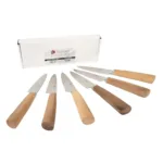 Set x6 Cuchillos Acero Inox Reforzado Madera - Imagen 3