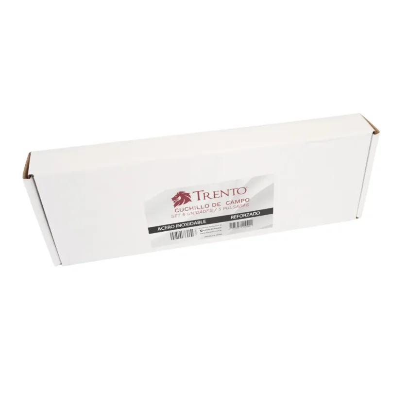 Set x6 Cuchillos Acero Inox Reforzado Madera - Imagen 4