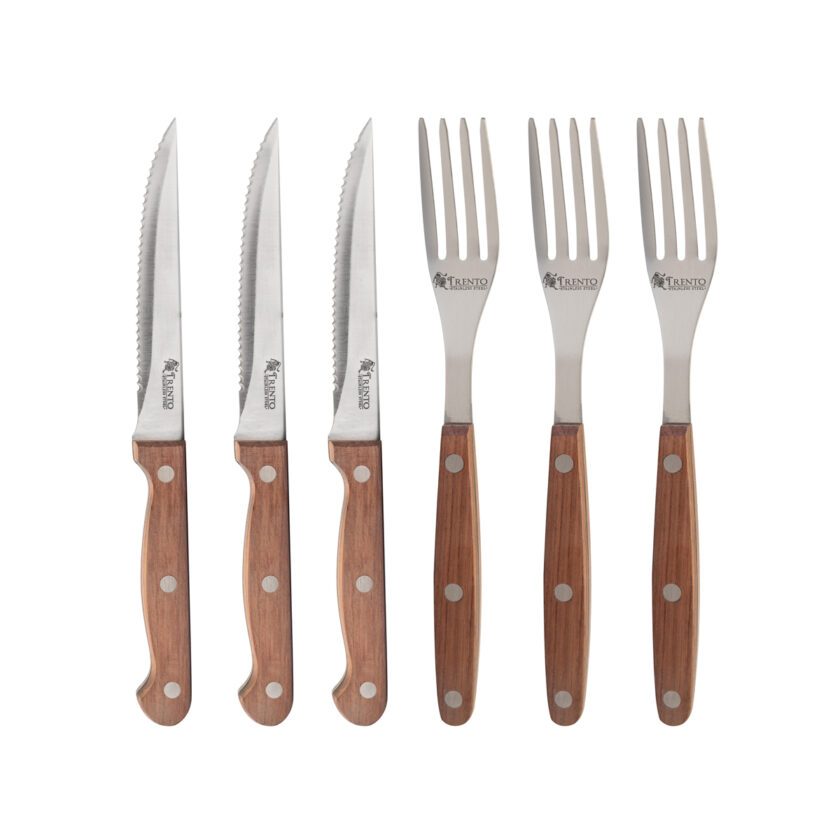 SET 3 Juegos Cuchillo / Tenedor Acero inoxidable