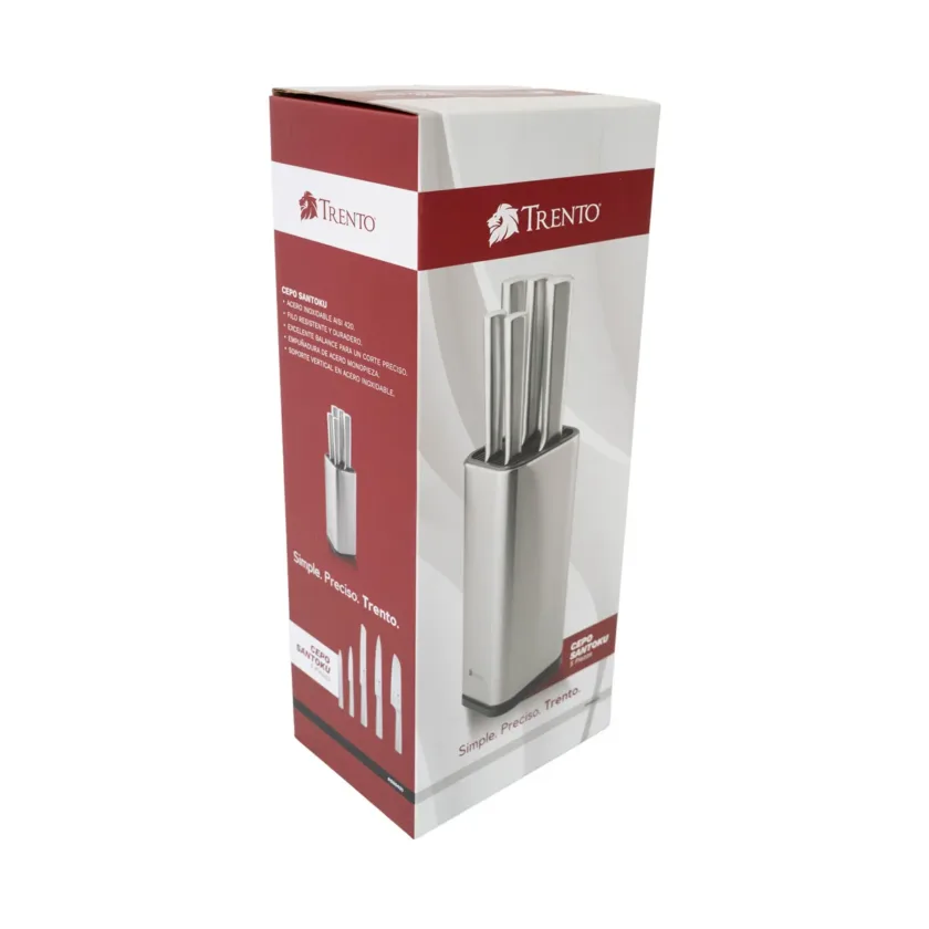 Cepo Santoku Cuchillos 5 Piezas Hoja Lisa Acero - Imagen 11