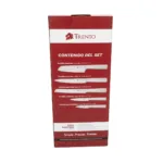 Cepo Santoku Cuchillos 5 Piezas Hoja Lisa Acero - Imagen 10