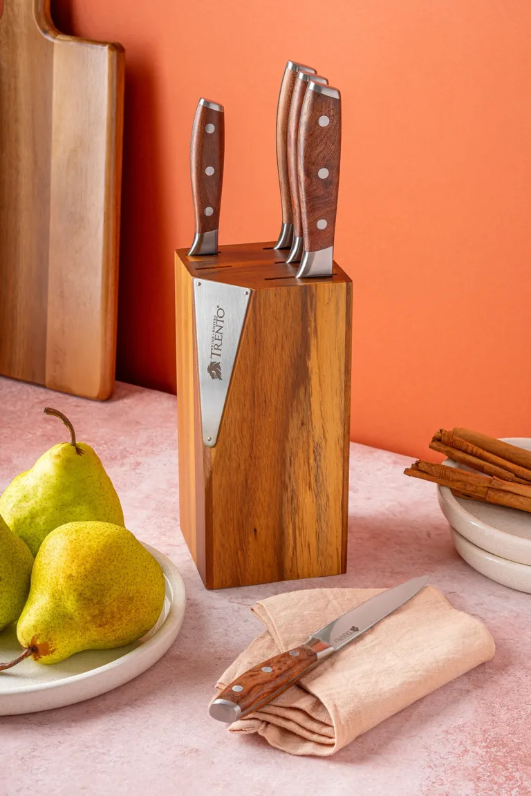 Cepo Madera cuchillos ORIGIN ACACIA 5 piezas - Imagen 2