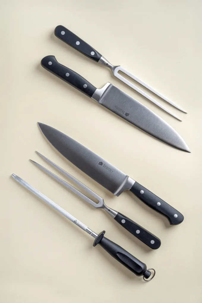 Set POM x3 Piezas Cuchillo Trinche Chaira