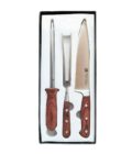 Set 3 piezas Cuchillo, Trinche y Chaira en Madera - Imagen 6